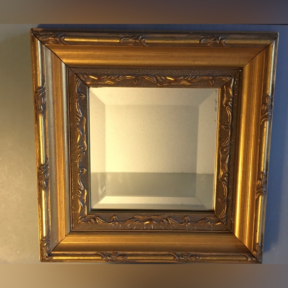 Vintage Gold Ornate Wooden Mirror Made in USA